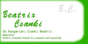 beatrix csanki business card